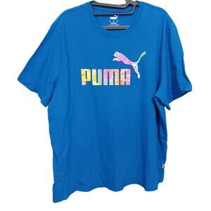 Puma & Converse T-shirts 2 Total Men's Both XL Bright Blue PUMA Maroon Converse